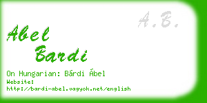 abel bardi business card